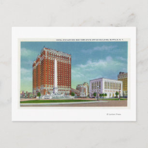 Cartão Postal Hotel Statler e NY State Office Bldg