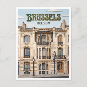Cartão Postal Hôtel Tassel Bruxelas Bélgica