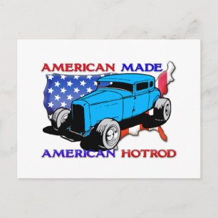 Cartão Postal Hotrod Americano Cortado