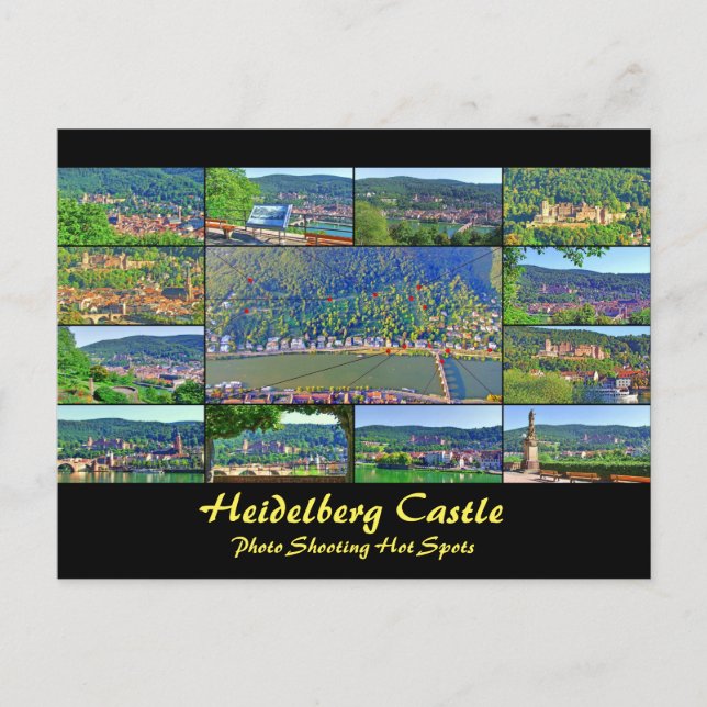 Cartão Postal HotSpots de Fotografia no Castelo PostCard Heidelb (Frente)