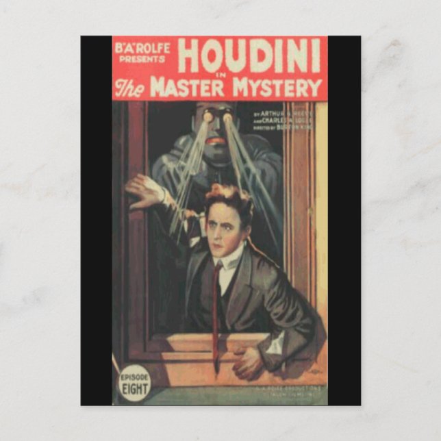 Cartão Postal Houdini, o homem do mistério (Frente)