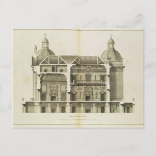 Cartão Postal Houghton Hall: Seção transversal da Sala e do Salã
