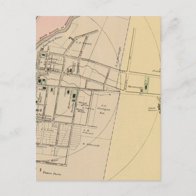 Cartão Postal Houlton, Mapa do Condado de Aroostook (Frente)