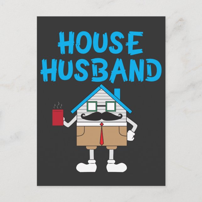 Cartão Postal House Husband Gift Pai Padre Funny Cleaner Piada (Frente)