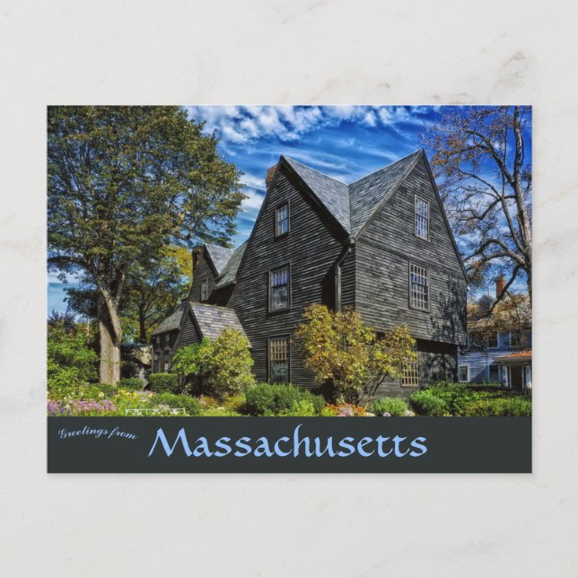 Cartão Postal House of Seven Gables Salem Massachusetts (Frente)
