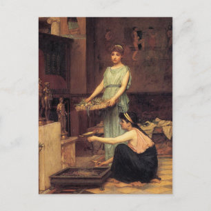 Cartão Postal HoUSEHoLD GoDs, por John William Waterhouse