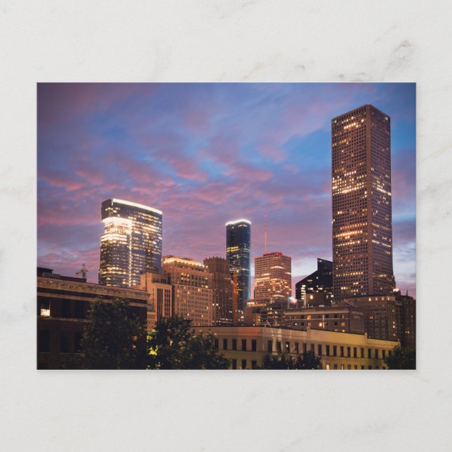 Cartão Postal Houston à noite (Frente)