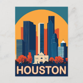 Cartão Postal Houston, edifícios reconhecíveis, Viagem