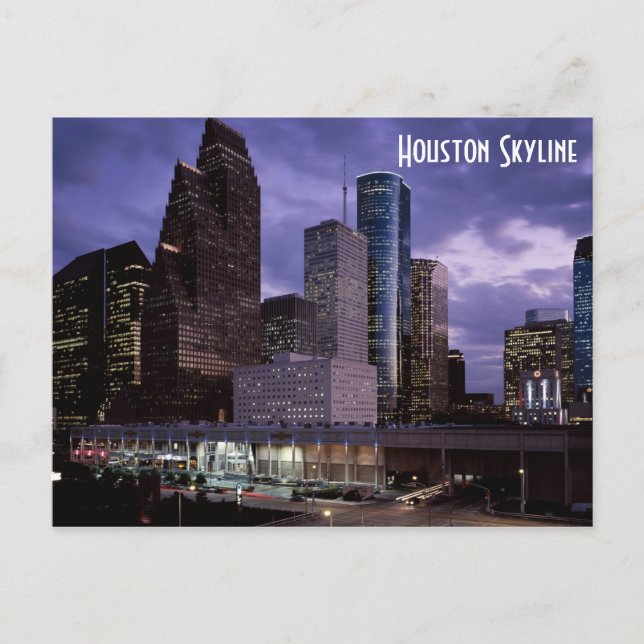 Cartão Postal Houston Skyline (Frente)