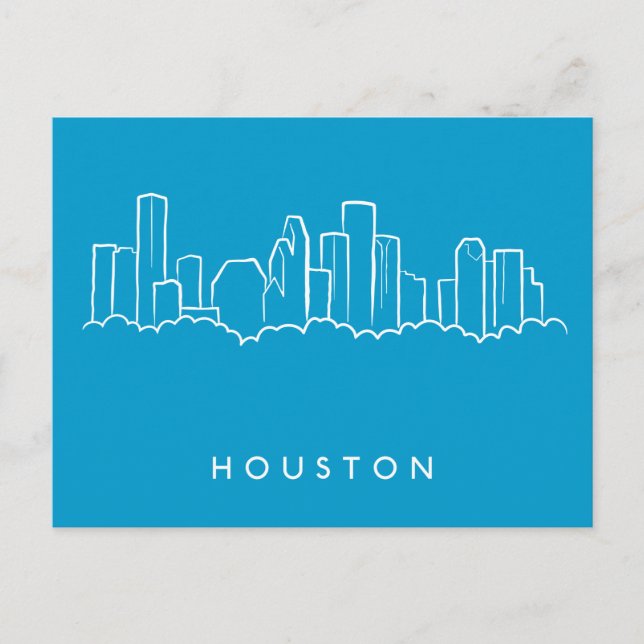 Cartão Postal Houston Skyline (Frente)
