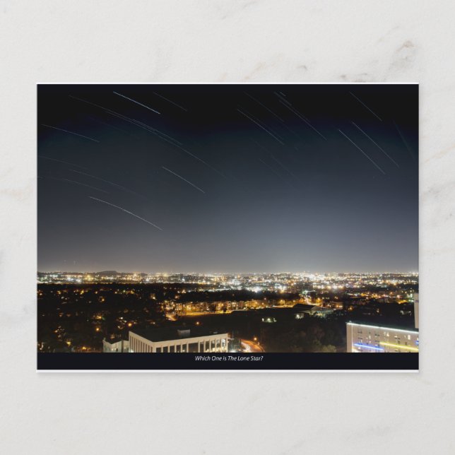 Cartão Postal Houston Star Trails (Frente)