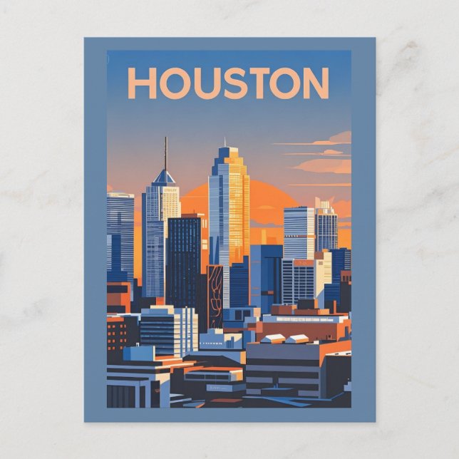 Cartão postal Houston Texas (Frente)