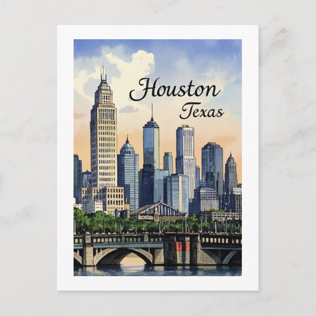 Cartão postal Houston Texas (Frente)