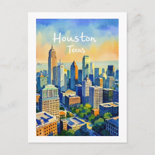 Cartão postal Houston Texas (Frente)