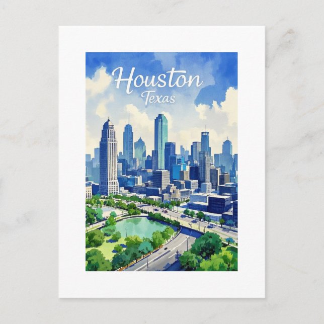 Cartão postal Houston Texas (Frente)