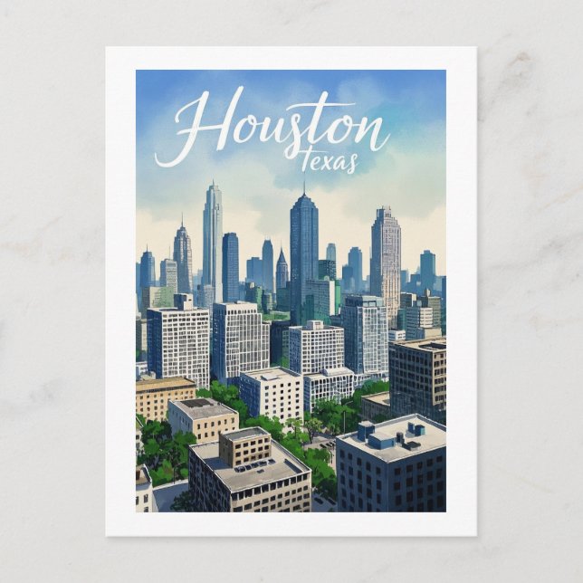 Cartão postal Houston Texas (Frente)