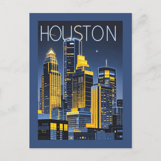 Cartão postal Houston Texas (Frente)