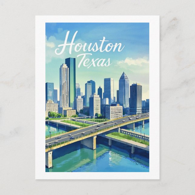 Cartão postal Houston Texas (Frente)