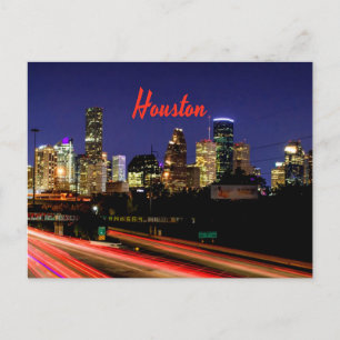 Cartão Postal Houston Texas City Skyline
