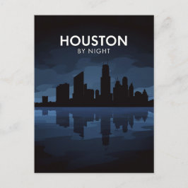 Cartão Postal Houston Texas: Skyline By Night