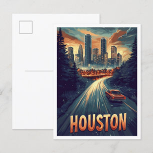 Cartão Postal Houston USA Vintage - Viagem
