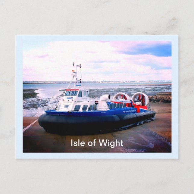 Cartão Postal Hovercraft "Isle of Wight" (Frente)