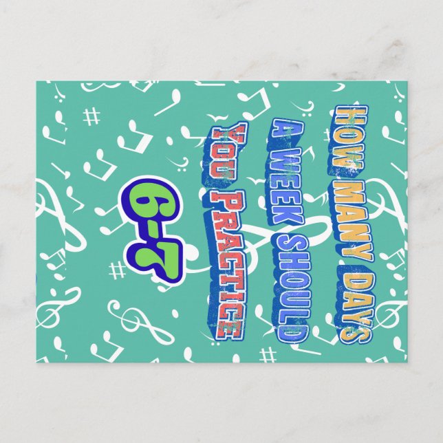 Cartão Postal How Many Days A Week Should You Practice (Frente)