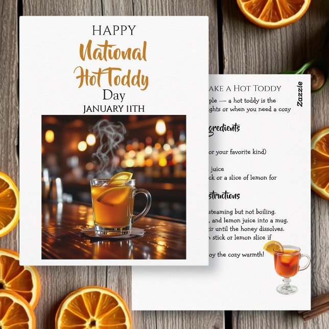Cartão Postal How to Make a Hot Toddy Recipe Card (Criador carregado)