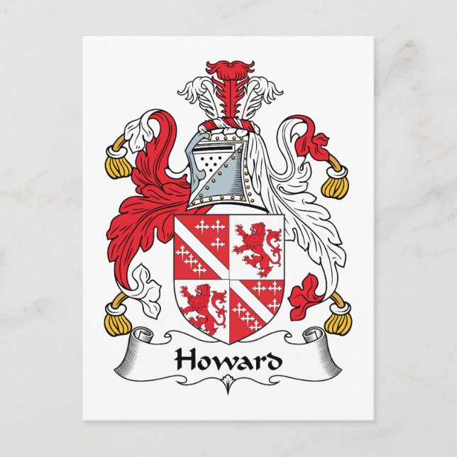Cartão Postal Howard Family Crest (Frente)