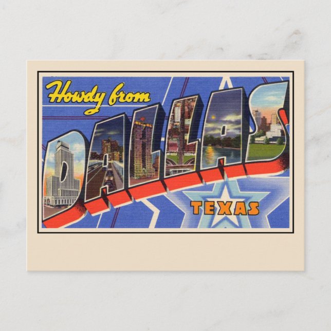 Cartão Postal Howdy, de Dallas Large Letter Postcard (Frente)
