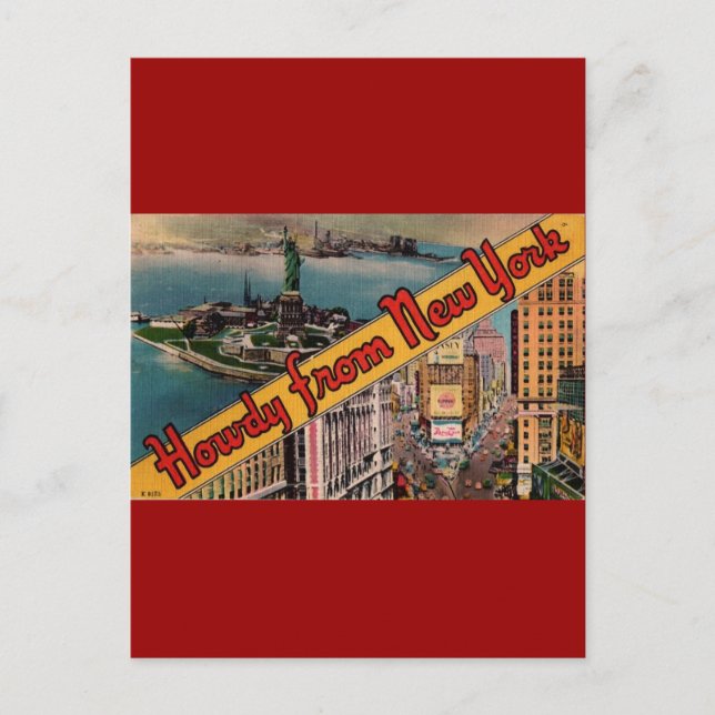Cartão Postal Howdy de Nova York (Frente)