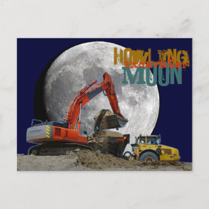 Cartão Postal Howlin Excavator Moon