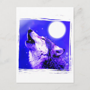 Cartão Postal Howling Wolf