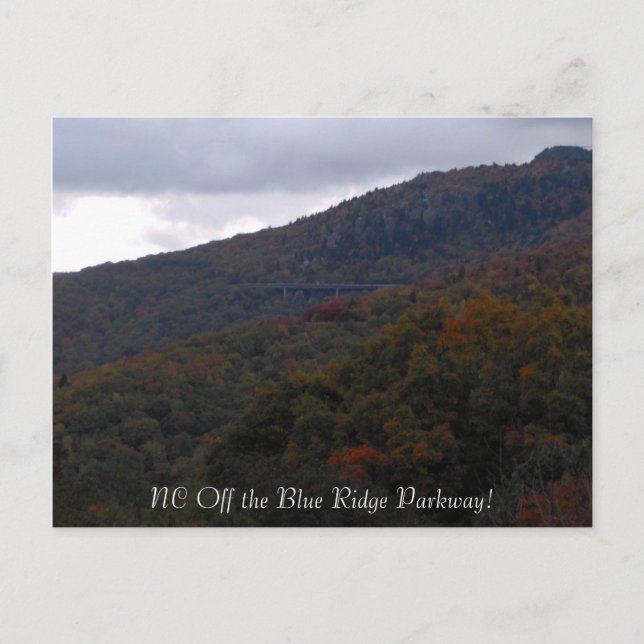 Cartão Postal HPIM0118, NC fora da Blue Ridge Parkway! (Frente)