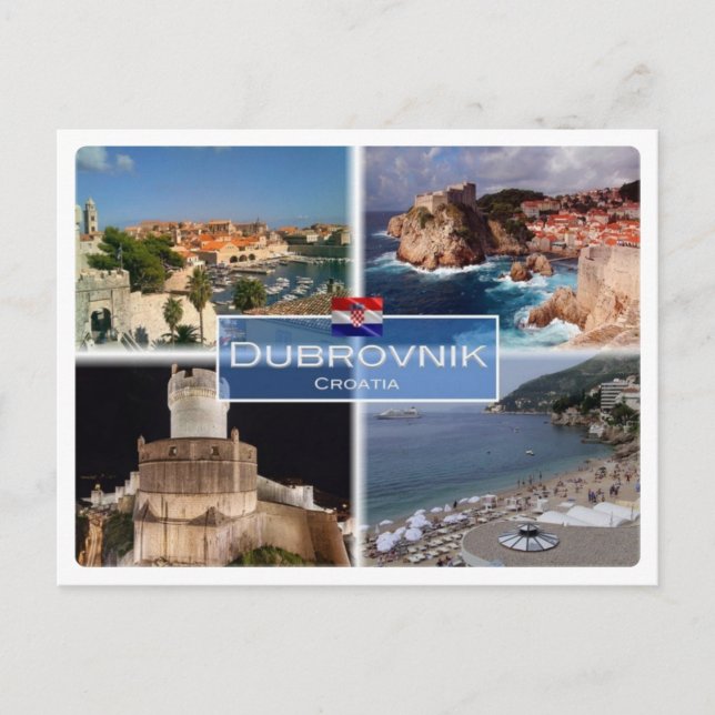 Cartão Postal HR Croácia - Dubrovnik - (Frente)