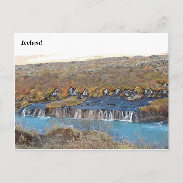 Cartão Postal Hraunfossar, Islândia (A) (Frente)