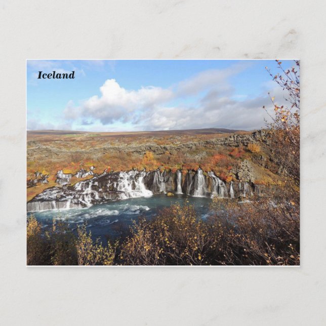 Cartão Postal Hraunfossar, Islândia (B) (Frente)