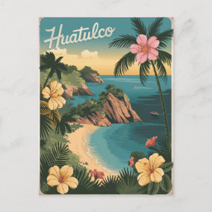 Cartão Postal Huatulco Mexico Vintage