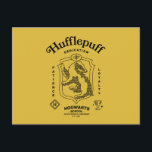 Cartão Postal HUFFLEPUFF™ Dedication Patience Loyalty Crest<br><div class="desc">Celebrate loyalty, patience, and unwavering dedication with this bold Hufflepuff™ crest design. Featuring the proud badger set within a classic shield, this striking artwork highlights the house’s defining traits — Dedication, Patience, and Loyalty — in a timeless, vintage-inspired layout. Rendered in signature house colors with detailed linework and subtle magical...</div>