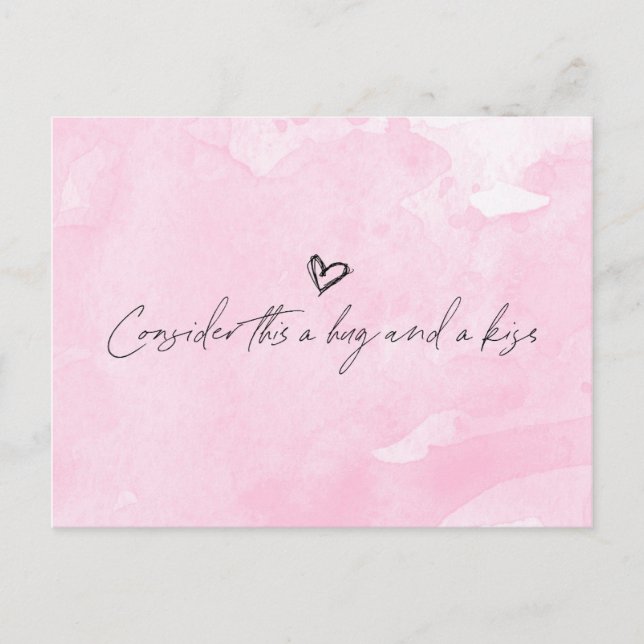 Cartão Postal Hug e Kiss (Frente)