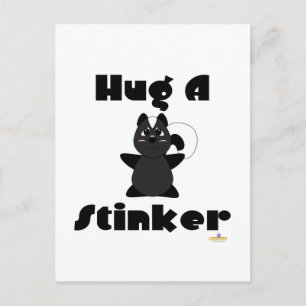 Cartão Postal Huggable Skunk Hug A Stinker