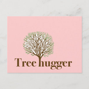 Cartão Postal Hugger de Árvore com ilustração de árvore