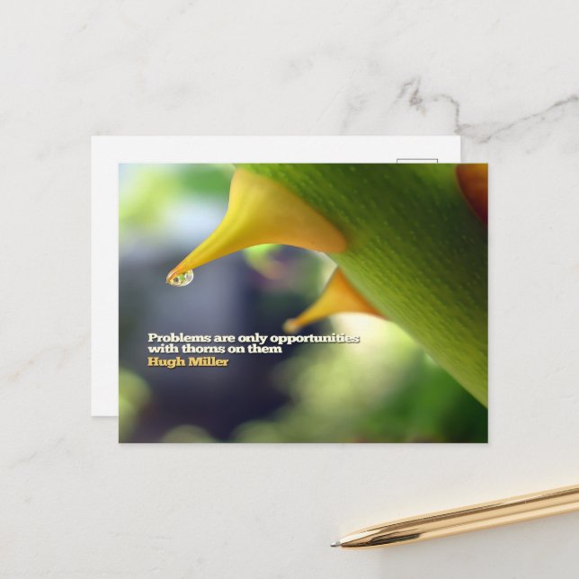 Cartão Postal Hugh Miller Inspirational Cote "Oportunidades" (Frente/Verso In Situ)