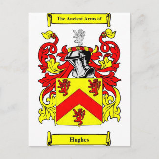 Cartão Postal Hughes (Irlandês) Casaco de Armas