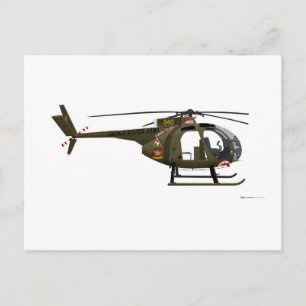 Cartão Postal Hughes OH-6 Cayuse Miss Clawd