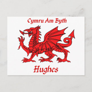 Cartão Postal Hughes Welsh Dragon