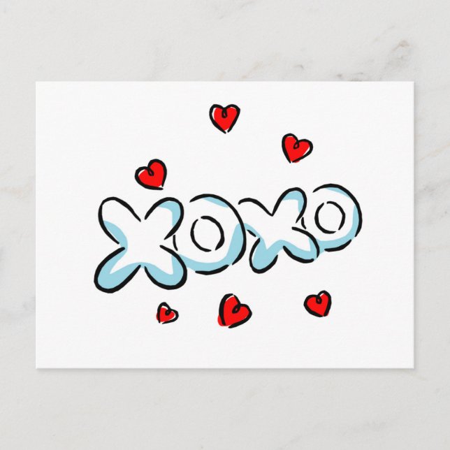 Cartão Postal Hugs e Kisses Merchandise (Frente)