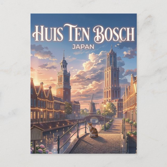Cartão Postal Huis Ten Bosch Japão (Frente)