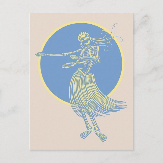 Cartão Postal Hula Death Luau (Frente)