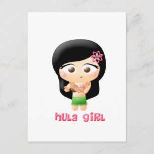 Cartão Postal Hula Girl